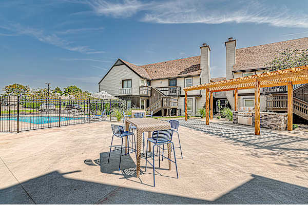 Poolside Lounge Space at Avia Lofts at Founders Road, Indianapolis